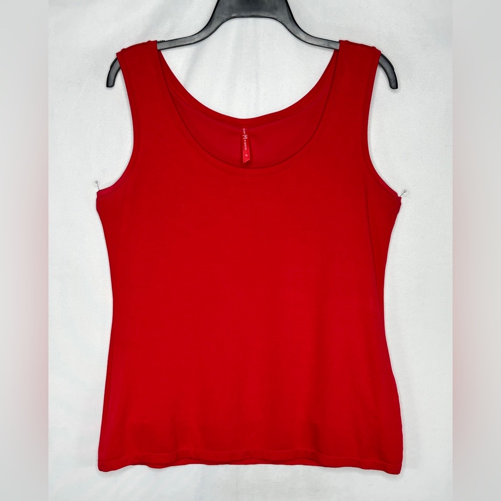 Ruby Ribbon Tank‎ Top Red Scoop Neck Shapewear Sz XL